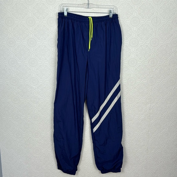 Vintage Track Pants 80s 90s Nylon Swish Neon Retro Ski Snowboard Old School - Picture 1 of 5